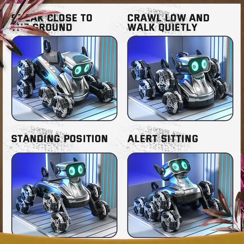 Премиум RC Stunt Drift Robot Dog Робот с дистанционным управлением Игрушка для собаки со световой музыкой 8-колесная игрушка с управлением жестами для детей
Премиум RC Stunt Drift Robot Dog Робот с дистанционным управлением Игрушка для собаки со световой музыкой 8-колесная игрушка с управлением жестами для детей