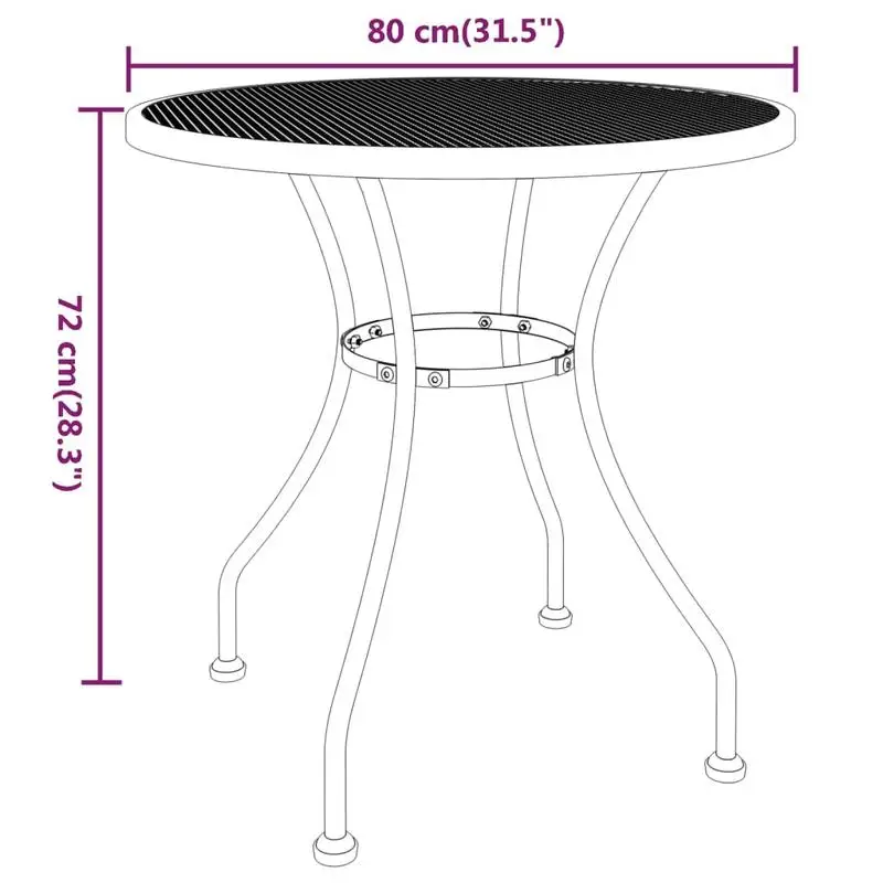 Garden Dining Set Anthracite Expanded metal mesh with e-coating
Garden Dining Set Anthracite Expanded metal mesh with e-coating
