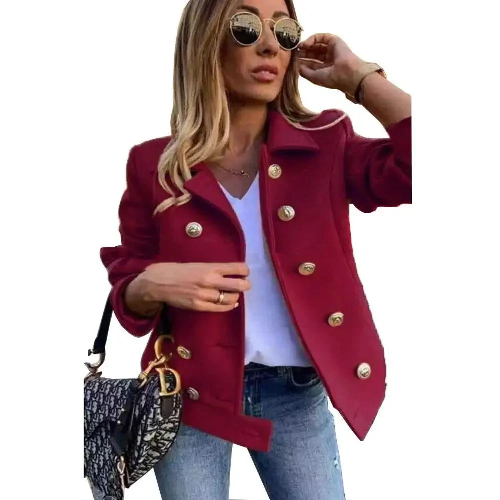 Autumn and wter new women's fashion coat slim long-sleeved double-breasted suit collar woolen coat женские شتاءпальто осень
Autumn and wter new women's fashion coat slim long-sleeved double-breasted suit collar woolen coat женские شتاءпальто осень
