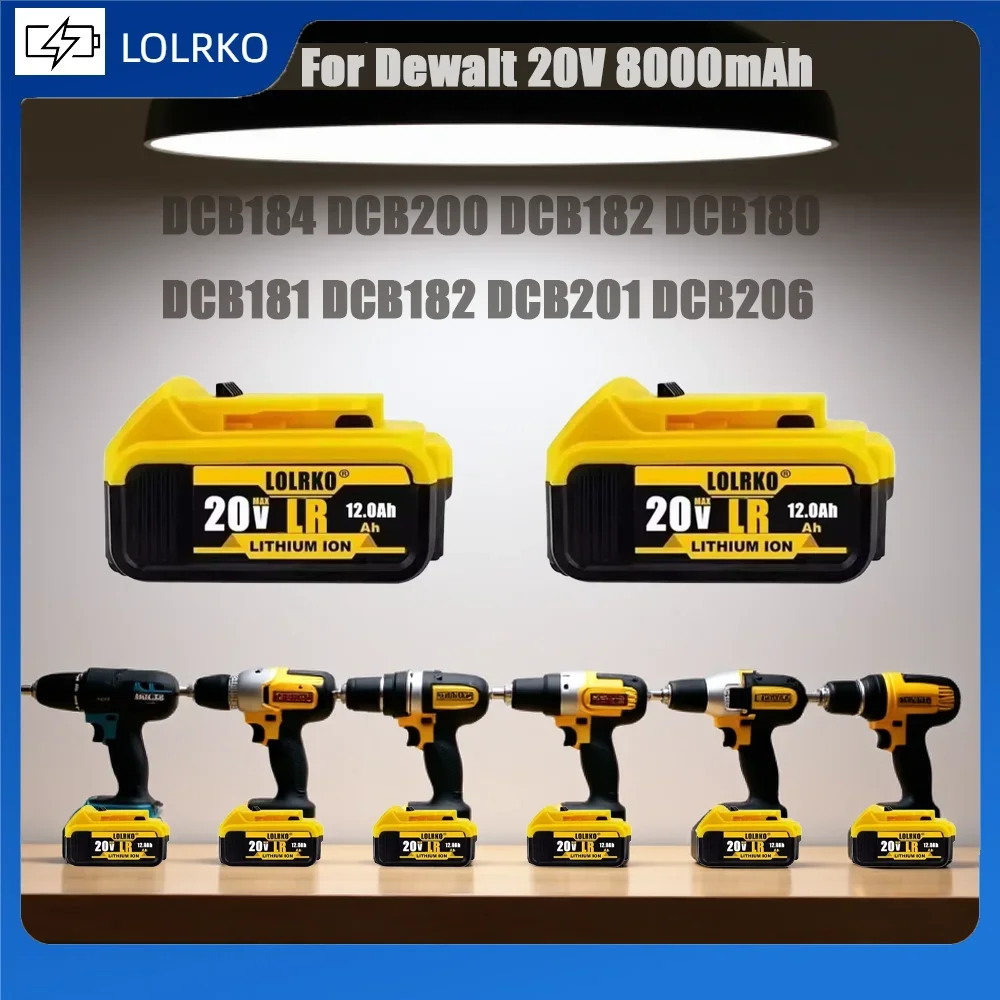 Original DCB200 20V 12000mAh Lithium Replacement Battery For Dewalt 18V DCB184 DCB200 DCB182 DCB180 DCB181 DCB182 DCB201 DCB206
Original DCB200 20V 12000mAh Lithium Replacement Battery For Dewalt 18V DCB184 DCB200 DCB182 DCB180 DCB181 DCB182 DCB201 DCB206