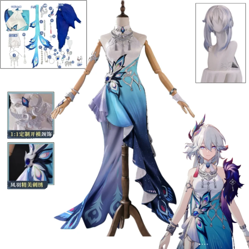 Honkai Star Rail Yaoguang Cosplay Costume Xianzhou Immortal Dress Layered Sleeves Gold Trim Necklace For Women Halloween
Honkai Star Rail Yaoguang Cosplay Costume Xianzhou Immortal Dress Layered Sleeves Gold Trim Necklace For Women Halloween