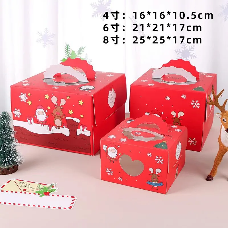 1Pc Christmas Paper Folding 4/6/8 inch Children Birthday Cartoon Cake Box With Tray Baking Dessert Packaging Xmas Party Gift
1Pc Christmas Paper Folding 4/6/8 inch Children Birthday Cartoon Cake Box With Tray Baking Dessert Packaging Xmas Party Gift