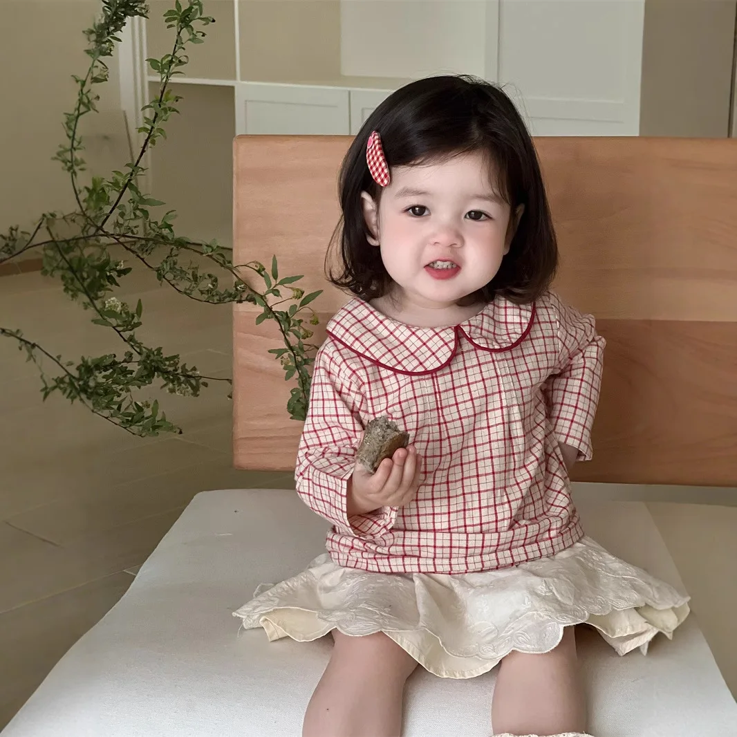 2025 Spring New Baby Long Sleeve Shirts Cotton Girls Lapel Plaid Blouse Baby Girl Loose Versatile Tops Infant Toddler Clothes
2025 Spring New Baby Long Sleeve Shirts Cotton Girls Lapel Plaid Blouse Baby Girl Loose Versatile Tops Infant Toddler Clothes
