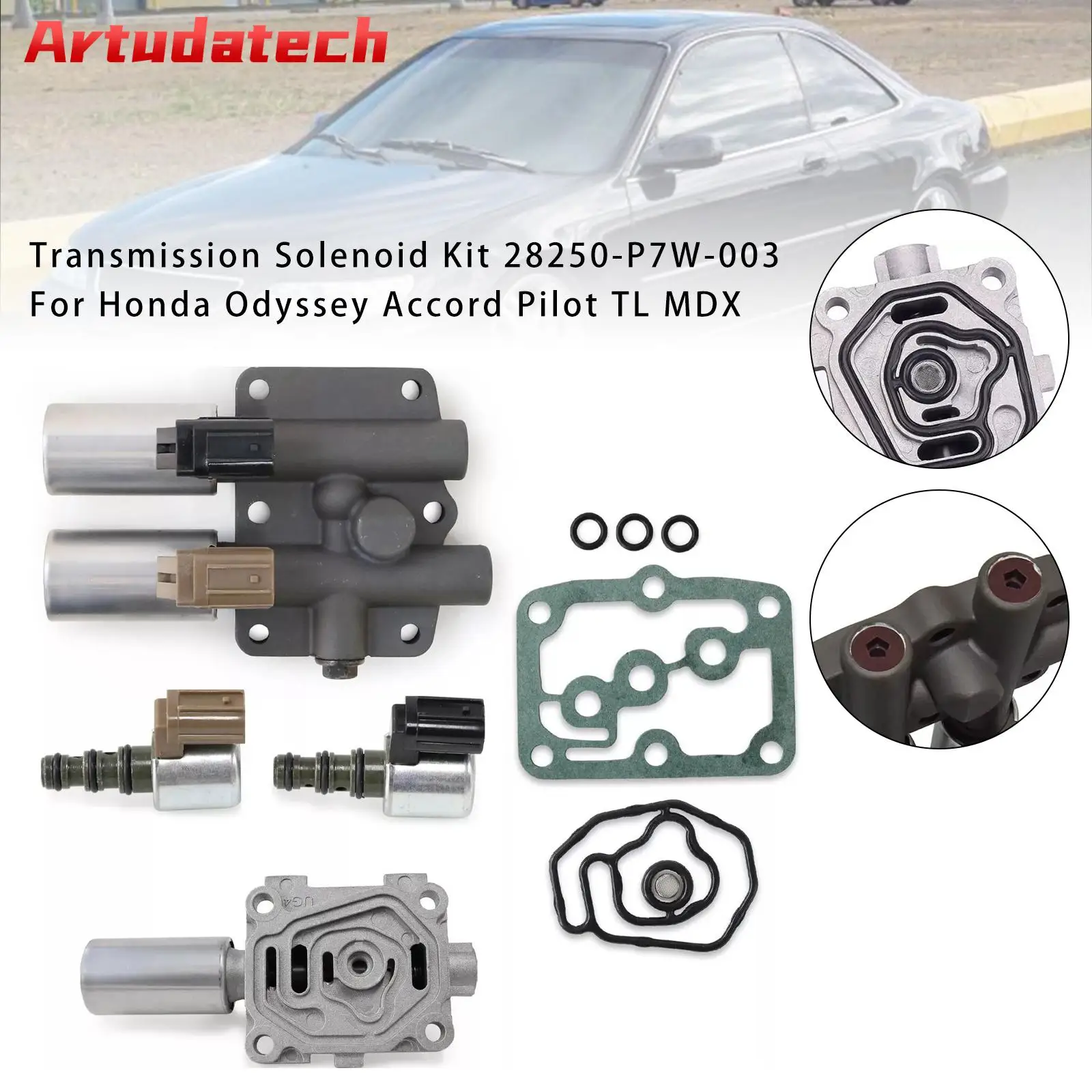 Artudatech Transmission Solenoid Kit 28250-P7W-003 For Honda Odyssey Accord Pilot TL MDX Car Accessories
Artudatech Transmission Solenoid Kit 28250-P7W-003 For Honda Odyssey Accord Pilot TL MDX Car Accessories