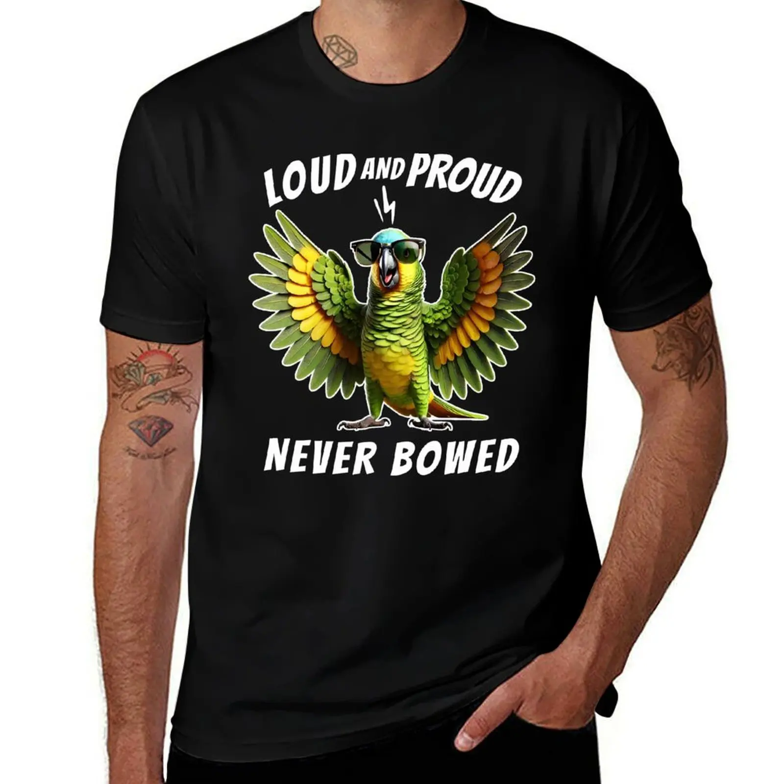 Loud and Proud Never Bowed Funny Yellow Naped Parrot Lover T-Shirt animal prinfor boys tshirts personalised Men's t-shirts
Loud and Proud Never Bowed Funny Yellow Naped Parrot Lover T-Shirt animal prinfor boys tshirts personalised Men's t-shirts