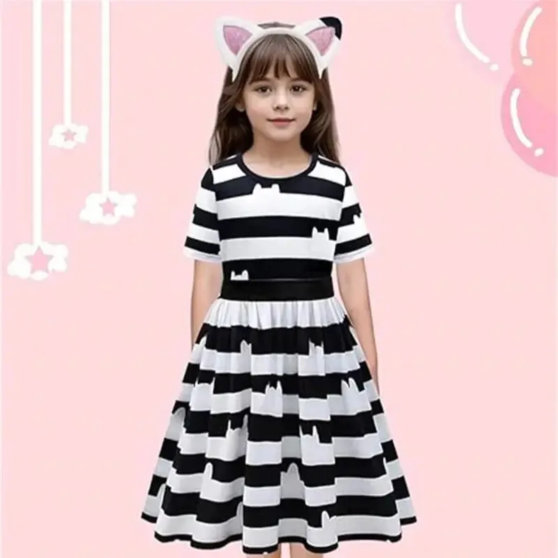 Gabby Dollhouse Girls Princess Clothings Rainbow Print Cat Striped Dress+Headband Halloween Cosplay Birthday Party Clothes 3-8Y
Gabby Dollhouse Girls Princess Clothings Rainbow Print Cat Striped Dress+Headband Halloween Cosplay Birthday Party Clothes 3-8Y