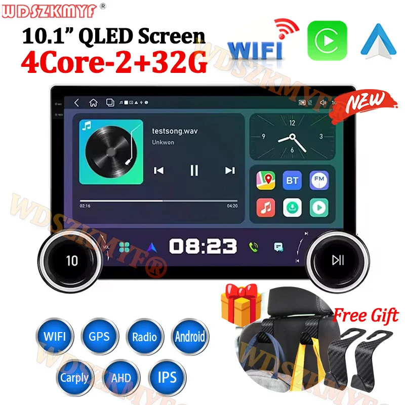 2025 New 10.1 inch Car Radio 2Din Multimedia Player Double Knob Carplay Android Auto GPS Car Audio Smart car system Gift Hooks
2025 New 10.1 inch Car Radio 2Din Multimedia Player Double Knob Carplay Android Auto GPS Car Audio Smart car system Gift Hooks