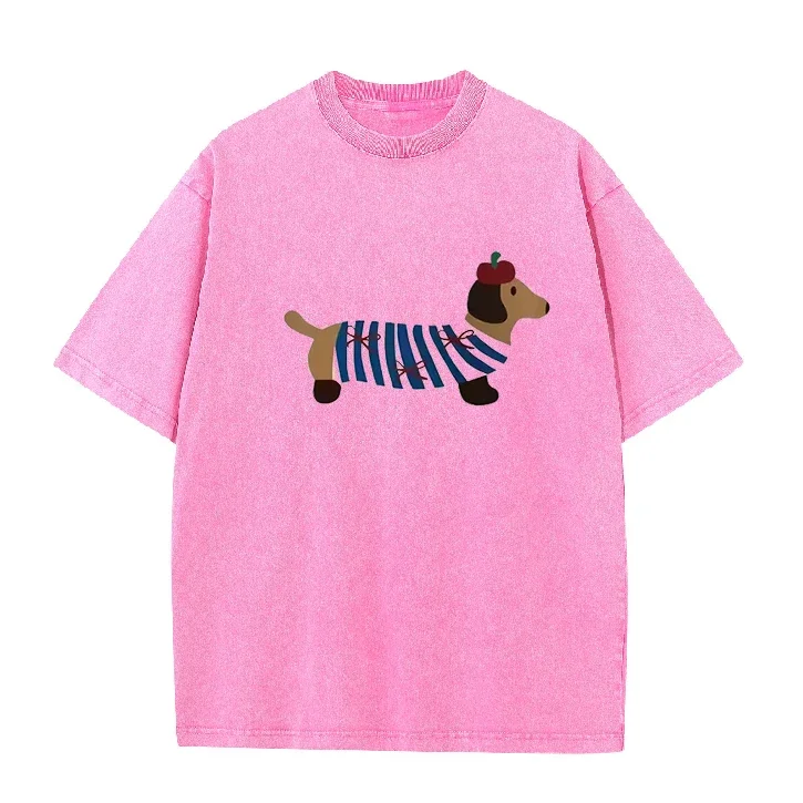2026 New Cartoon Striped Dog Print T-Shirt Unisex Round Neck Short Sleeve Casual Daily Streetwear Summer Tops
2026 New Cartoon Striped Dog Print T-Shirt Unisex Round Neck Short Sleeve Casual Daily Streetwear Summer Tops