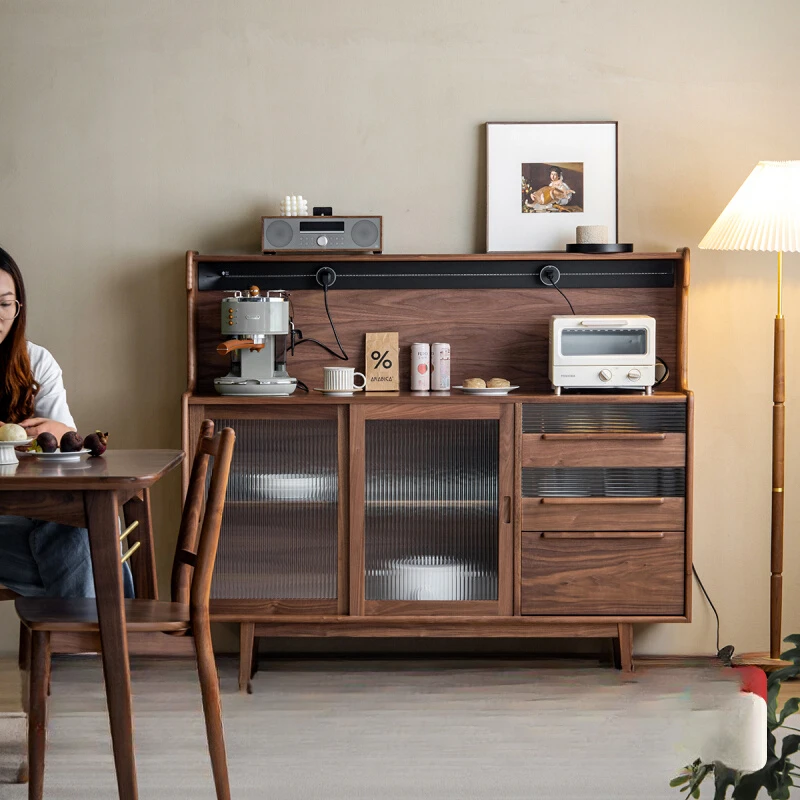 North American black walnut dining side cabinet, all solid wood tea cabinet, Nordic retro storage storage cabinet
North American black walnut dining side cabinet, all solid wood tea cabinet, Nordic retro storage storage cabinet