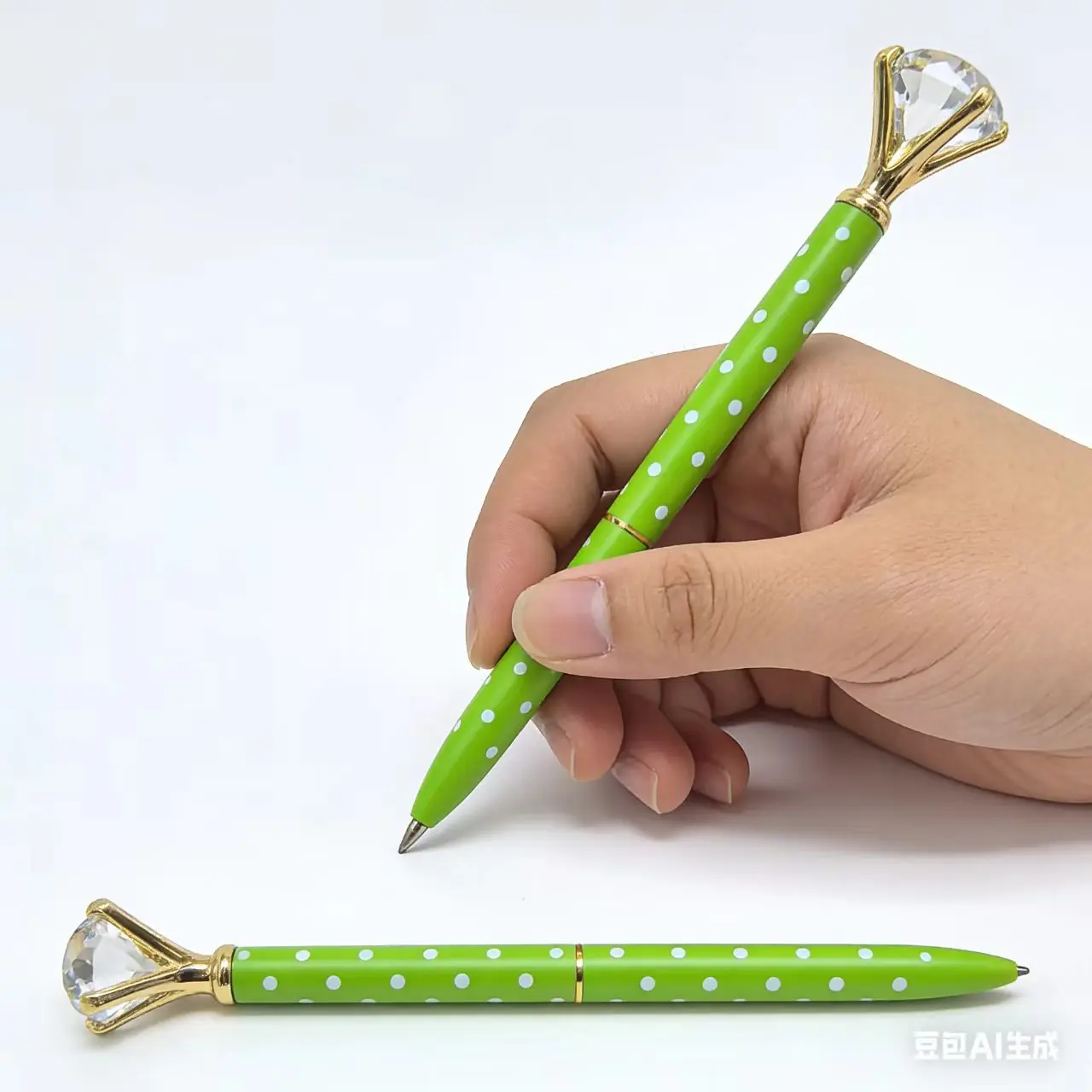 Green Polka Dot Pen with Crystal Diamond – Cute Retractable Ballpoint Pen for Office and School 1 Piece
Green Polka Dot Pen with Crystal Diamond – Cute Retractable Ballpoint Pen for Office and School 1 Piece