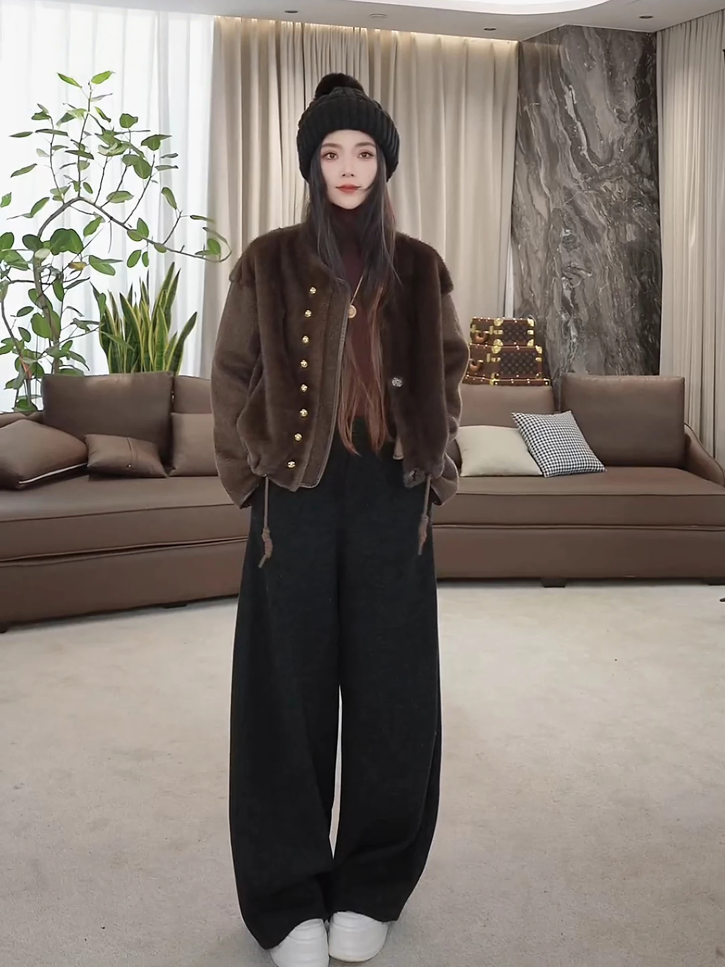 Kanyu LA eila Autumn Winter Thiened ort Plu Jaet Dstring Rope adow Effect Luxury Sle Women's Coat Outerwear
Kanyu LA eila Autumn Winter Thiened ort Plu Jaet Dstring Rope adow Effect Luxury Sle Women's Coat Outerwear