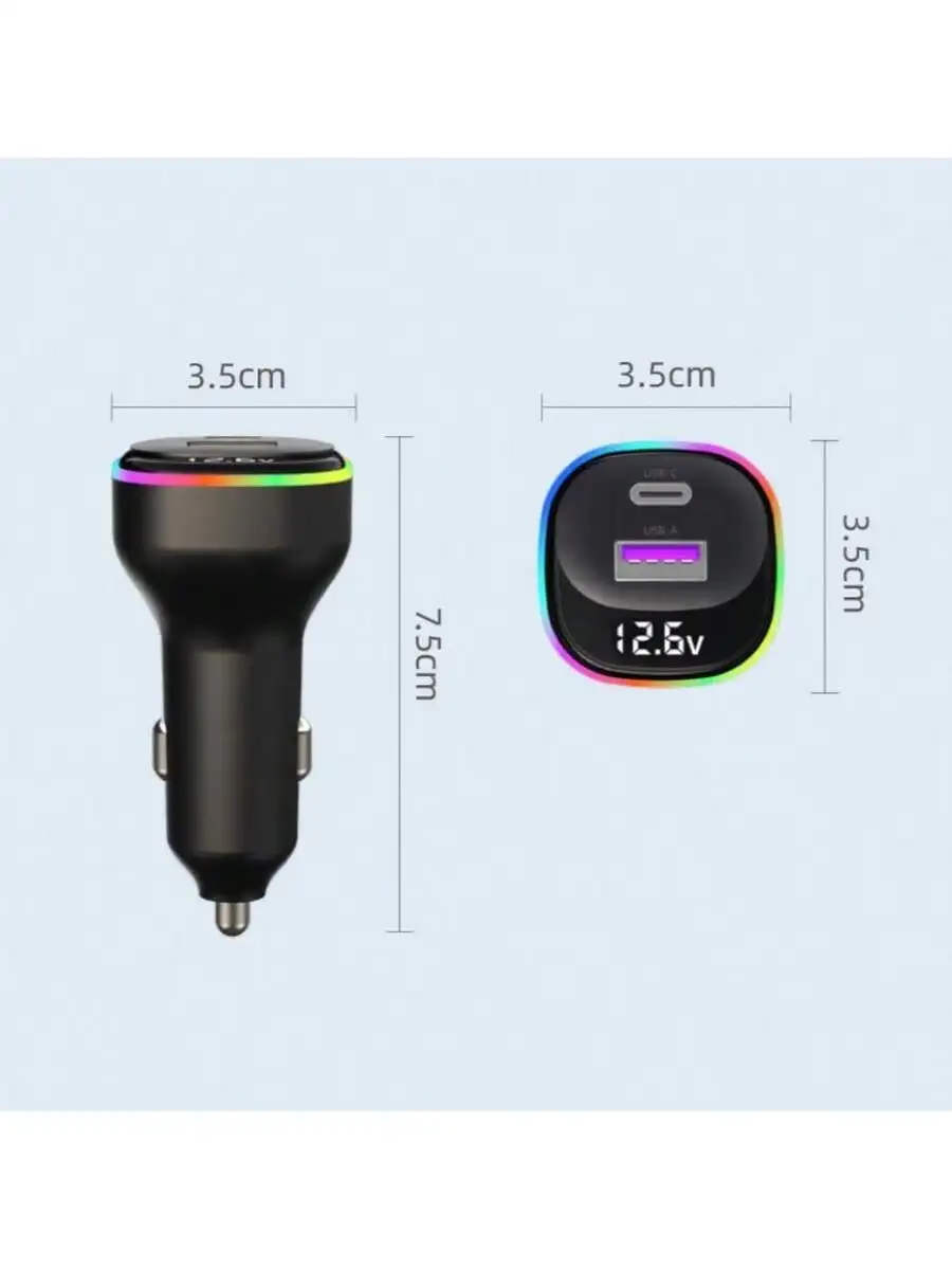 2 In 1 Car Charger 66W Fast Charging With Retractable Cable And Voltage Display QC3.0 QC2.0 Type C USB A For iPhone Android
2 In 1 Car Charger 66W Fast Charging With Retractable Cable And Voltage Display QC3.0 QC2.0 Type C USB A For iPhone Android