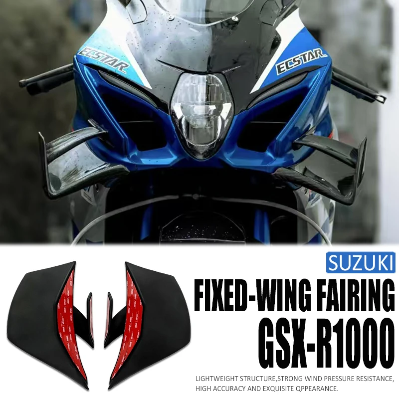 New Motorcycle Front Aerodynamic Fixed Wing Spoiler Side wing Aileron For Suzuki GSX-R1000/R 2017 2018 2019 2020 2021 2022 2023
New Motorcycle Front Aerodynamic Fixed Wing Spoiler Side wing Aileron For Suzuki GSX-R1000/R 2017 2018 2019 2020 2021 2022 2023
