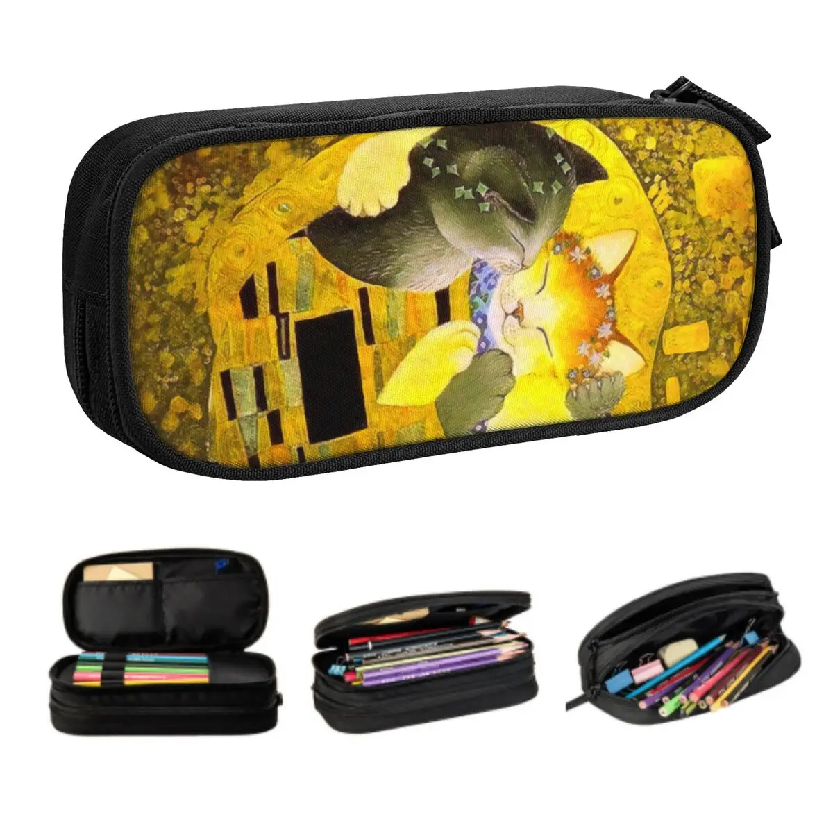 Custom Pet Cat The Kiss Kawaii Pencil Case Boy Girl Large Capacity Gustav Klimt Art Pencil Box Student School
Custom Pet Cat The Kiss Kawaii Pencil Case Boy Girl Large Capacity Gustav Klimt Art Pencil Box Student School