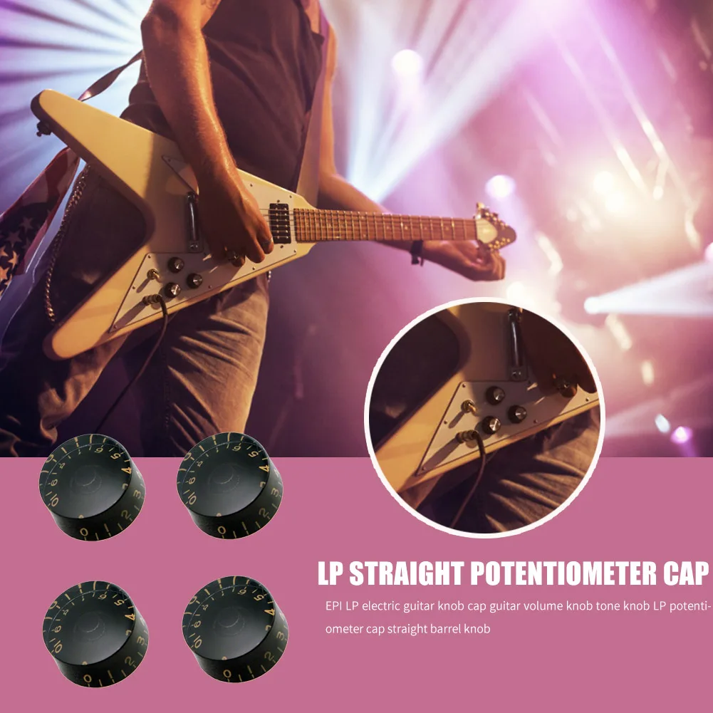 4pcs Portable Electric Guitar Potentiometer Cap Guitar Volume Tone Knob Button for EPI LP Musical Intrument Accessaries Supplies
4pcs Portable Electric Guitar Potentiometer Cap Guitar Volume Tone Knob Button for EPI LP Musical Intrument Accessaries Supplies