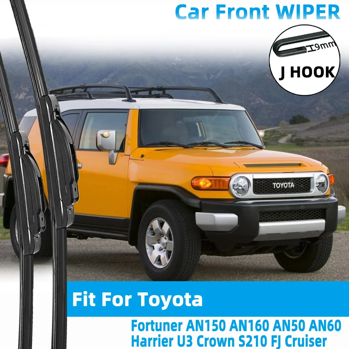 Front Wiper Accessorie Double Rubber Car Wipers for Toyota Crown S210 FJ Cruiser Fortuner AN150 AN160 AN50 AN60 Harrier U3
Front Wiper Accessorie Double Rubber Car Wipers for Toyota Crown S210 FJ Cruiser Fortuner AN150 AN160 AN50 AN60 Harrier U3