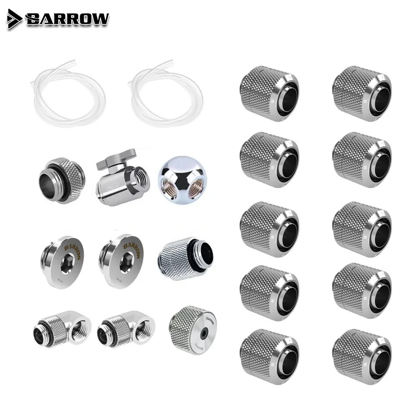 BARROW Fitting Kit use for Soft Pipe 10-13/16mm Hand Compression Connector Joint +Hose Tube+ Switch Water Cooling Accessories
BARROW Fitting Kit use for Soft Pipe 10-13/16mm Hand Compression Connector Joint +Hose Tube+ Switch Water Cooling Accessories