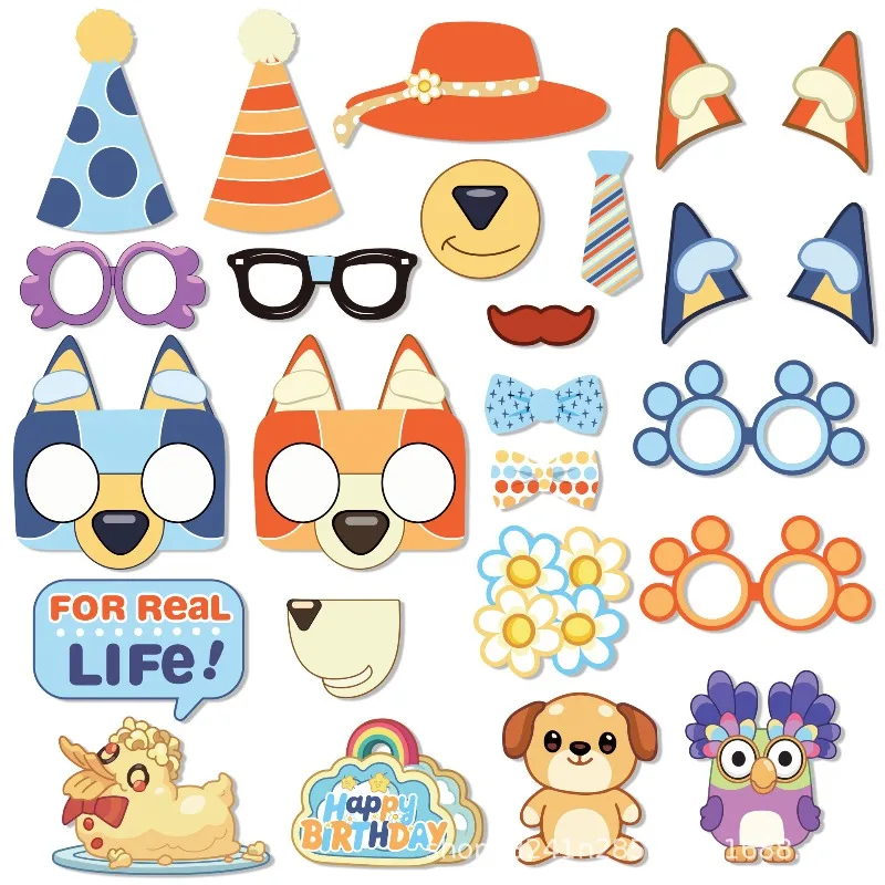 New Cute Cartoon 25pcs Bluey Party Theme Birthday Supplies Photo Props Fun Party Photo Props
New Cute Cartoon 25pcs Bluey Party Theme Birthday Supplies Photo Props Fun Party Photo Props