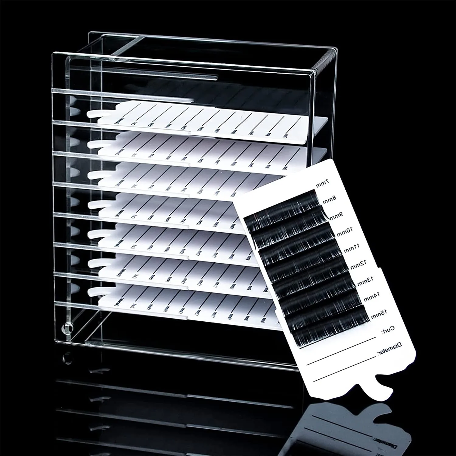 5/8 Tier Acrylic Eyelash Storage Box, Clear Lash Tray for Lash Extensions Holder Case for Make up Grafting False Lash Container
5/8 Tier Acrylic Eyelash Storage Box, Clear Lash Tray for Lash Extensions Holder Case for Make up Grafting False Lash Container