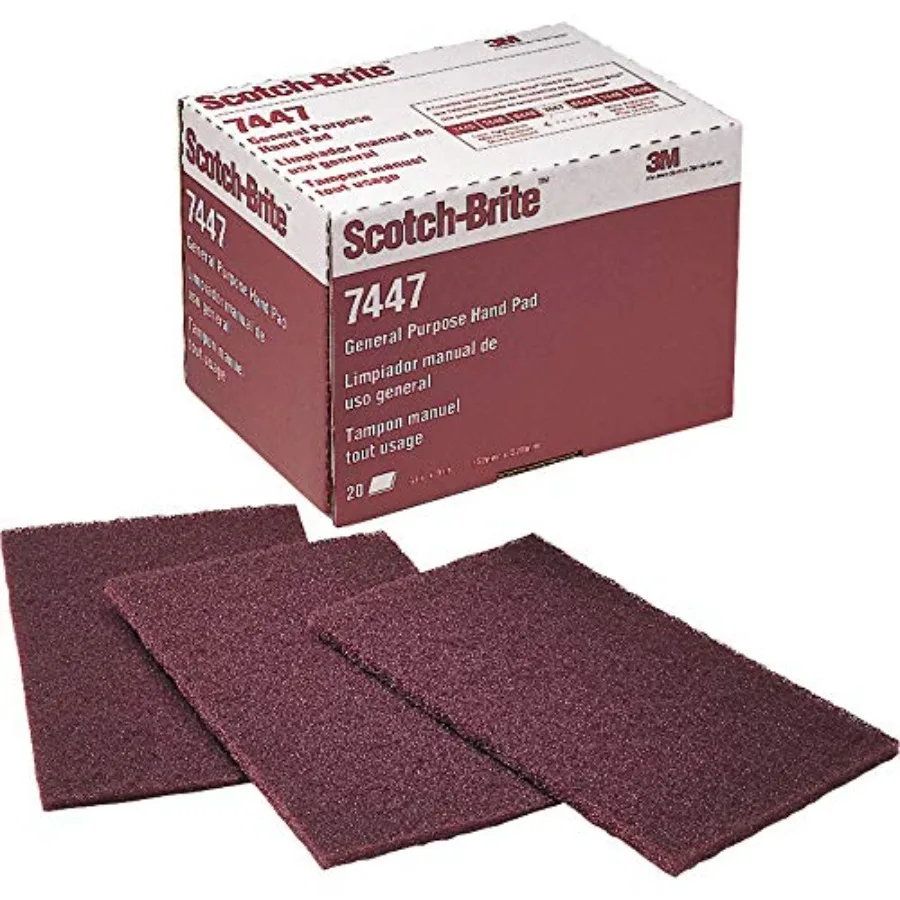 6" x 9" 3M 07447 Scotch-Brite Maroon General Purpose Hand Pads 1-Pack of 20 Pads
6" x 9" 3M 07447 Scotch-Brite Maroon General Purpose Hand Pads 1-Pack of 20 Pads