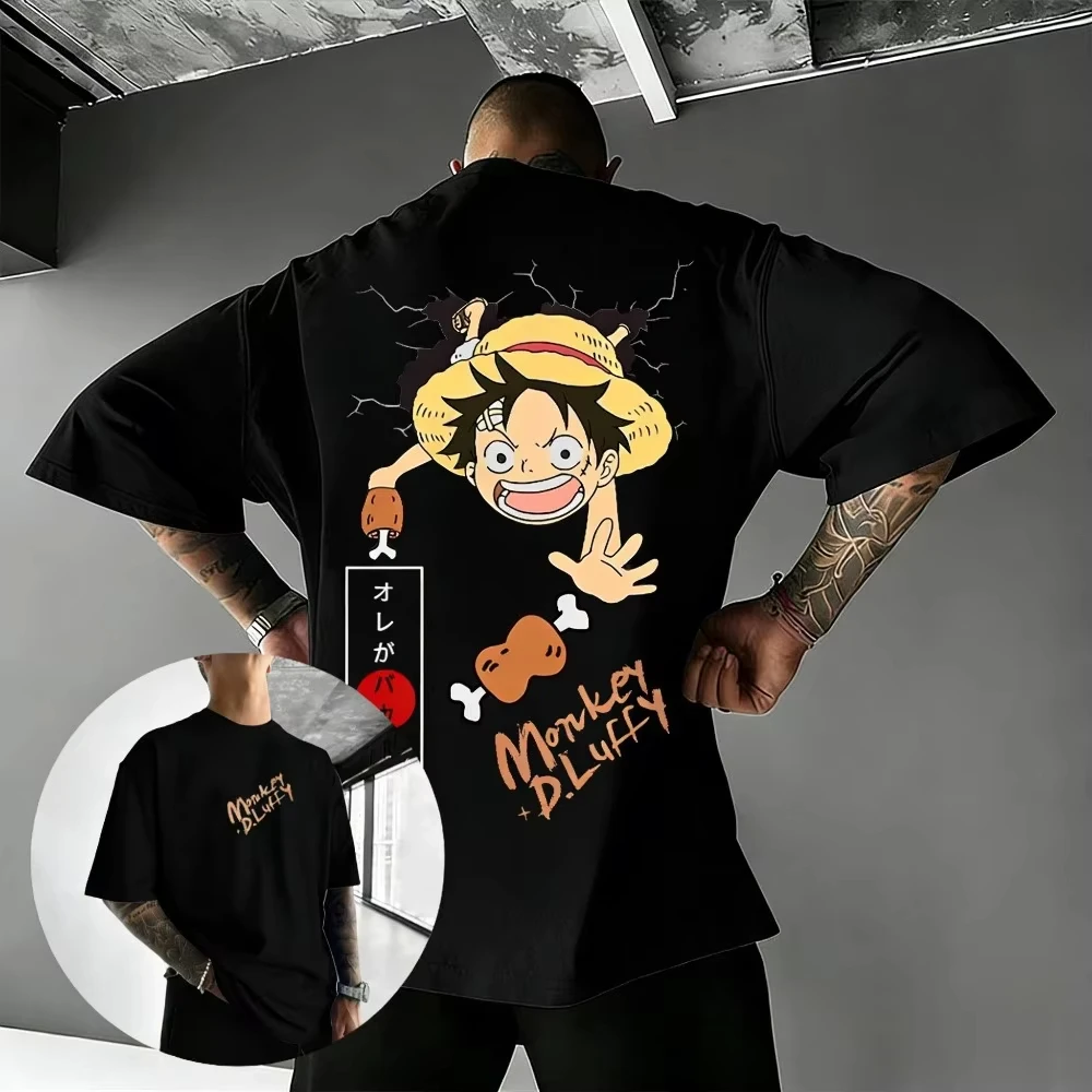 Oversized Unisex Pure Cotton T-shirt ONE PIECE Monkey D. Luffy 2026 Summer Anime Printed Casual Parent-child Short Sleeved Top
Oversized Unisex Pure Cotton T-shirt ONE PIECE Monkey D. Luffy 2026 Summer Anime Printed Casual Parent-child Short Sleeved Top