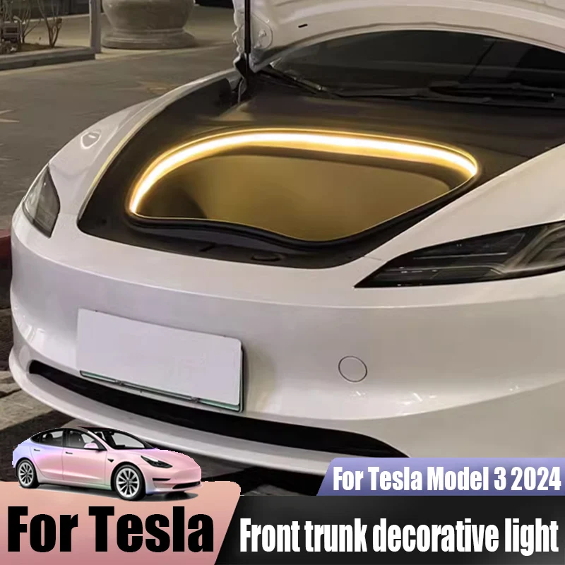 Декоративная лампа для переднего багажника Tesla Model 3 2024, товары для украшения салона автомобиля, Модифицированная осветительная лампа
Декоративная лампа для переднего багажника Tesla Model 3 2024, товары для украшения салона автомобиля, Модифицированная осветительная лампа
