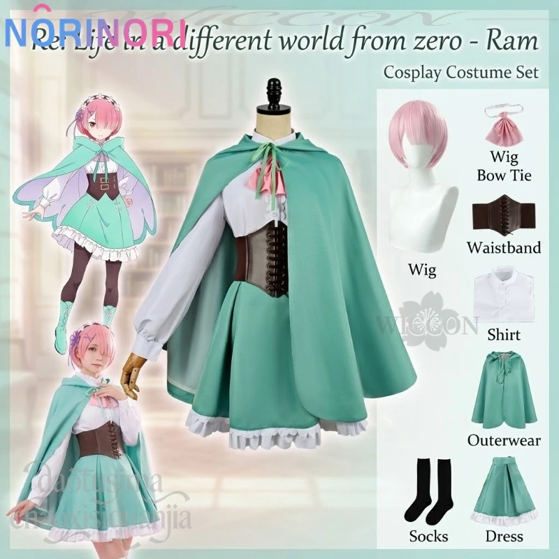 Anime Re:zero Season Four Cosplay Ramm Costume Green Magic Robe Hat Dress Fashion Y2K Styles Uniform Halloween Christmas Cos
Anime Re:zero Season Four Cosplay Ramm Costume Green Magic Robe Hat Dress Fashion Y2K Styles Uniform Halloween Christmas Cos