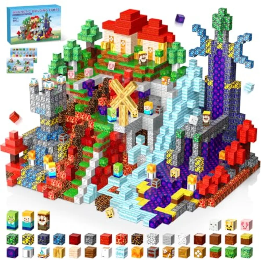Magnetic Building Blocks Set for STEM Learning: Plastic Tiles in Rainbow Colors Strong Magnet Strength Ideal for Stacking and C
Magnetic Building Blocks Set for STEM Learning: Plastic Tiles in Rainbow Colors Strong Magnet Strength Ideal for Stacking and C