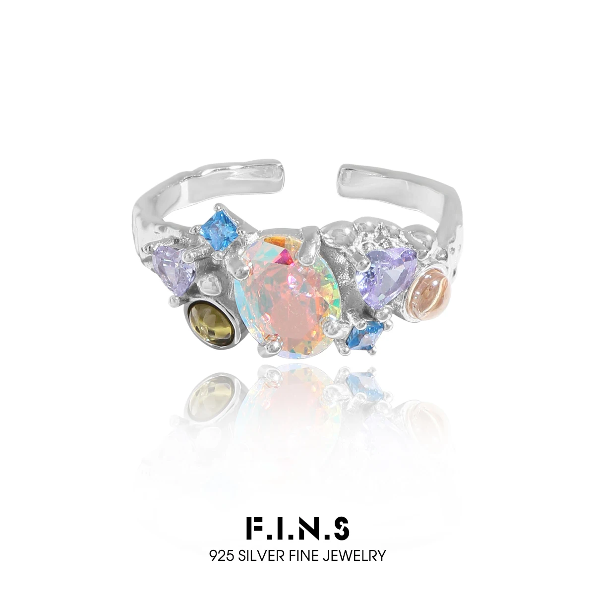 F.I.N.S Original Luxury Moonstone Geometric Zircon S925 Sterling Silver Open Adjustble Finger Rings Fashion Wedding Jewelry
F.I.N.S Original Luxury Moonstone Geometric Zircon S925 Sterling Silver Open Adjustble Finger Rings Fashion Wedding Jewelry