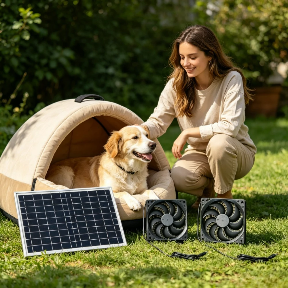 10W 15W Solar Panel Powered Dual Fan Kit IP65 Waterproof Ventilation Cooling Exhaust Fan for Greenhouse Chicken Coop Pet House
10W 15W Solar Panel Powered Dual Fan Kit IP65 Waterproof Ventilation Cooling Exhaust Fan for Greenhouse Chicken Coop Pet House