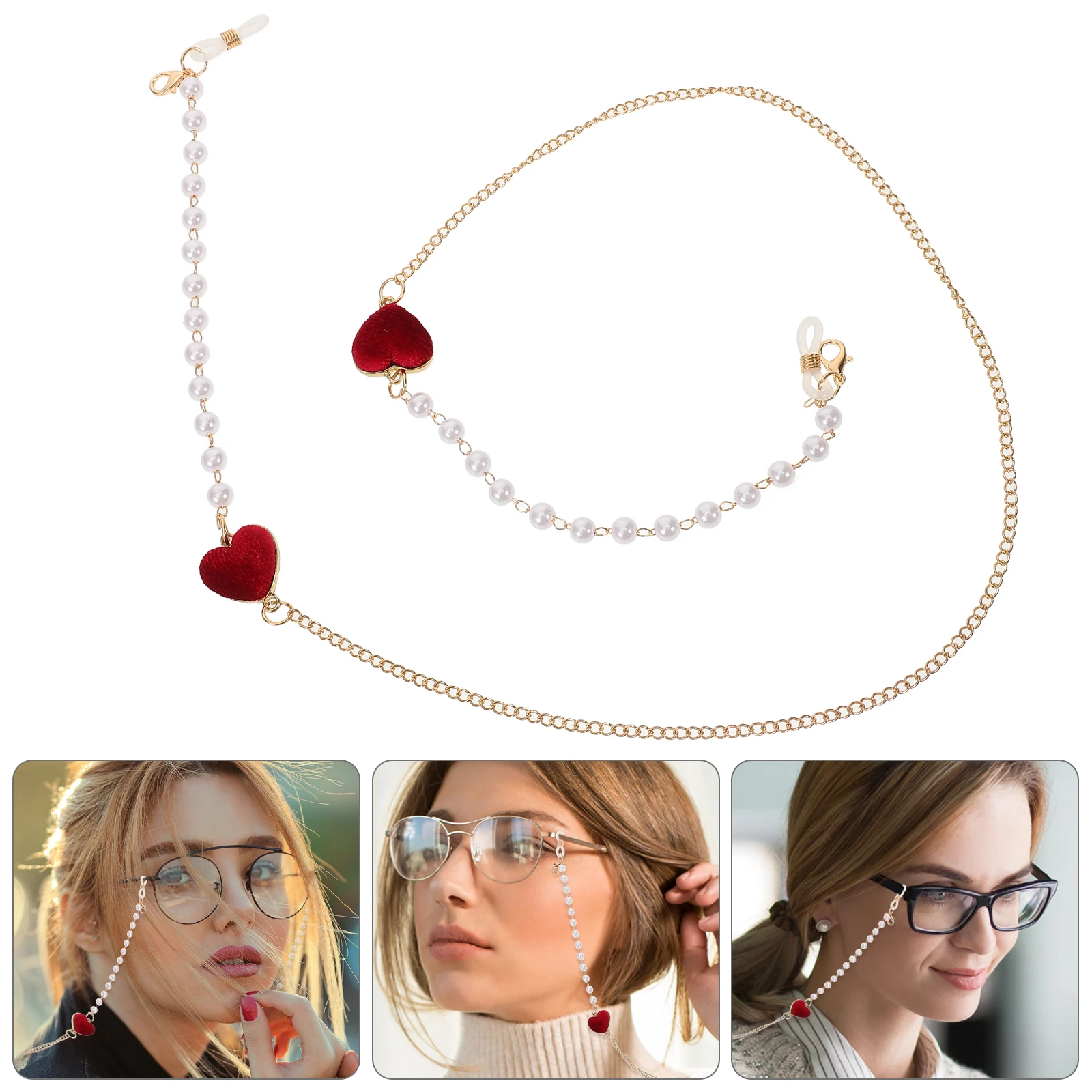 Glasses Chain Eyeglass Holder Around Neck Red Love Pearl Lanyard Anti Loss Sunglasses Women Accessories Travel Party
Glasses Chain Eyeglass Holder Around Neck Red Love Pearl Lanyard Anti Loss Sunglasses Women Accessories Travel Party