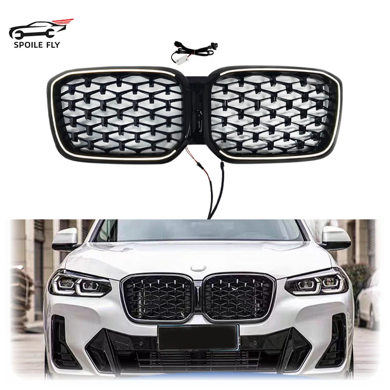 High Quality ABS For BMW X3 G01 2022 2023 2024 Car Front Bumper Grille STAR Style LED Racing Grills Glossy Black Body Kit
High Quality ABS For BMW X3 G01 2022 2023 2024 Car Front Bumper Grille STAR Style LED Racing Grills Glossy Black Body Kit