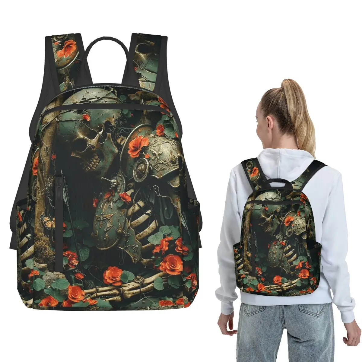 Vines Wrapped Around Skeleton Backpack Large Capacity Kids BookBag School Bag Shoulder Bags for Men Women
Vines Wrapped Around Skeleton Backpack Large Capacity Kids BookBag School Bag Shoulder Bags for Men Women