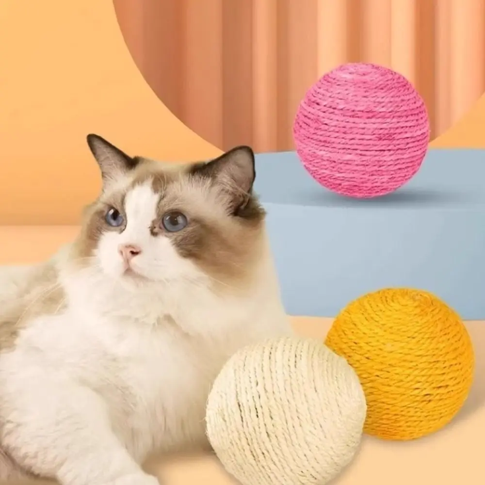 2Pcs Lightweight 8cm Cat Scratching Ball Sisal Interactive Cat Sounding Toys Bite-resistant Big Kitten Chasing Ball Home
2Pcs Lightweight 8cm Cat Scratching Ball Sisal Interactive Cat Sounding Toys Bite-resistant Big Kitten Chasing Ball Home