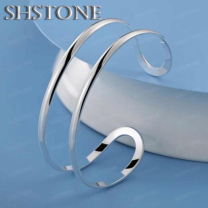 Korean Version Elegant 925 Sterling Silver Double Line Opening Bangle Adjustable Women's Birthday Christmas Gift Party Jewelry
Korean Version Elegant 925 Sterling Silver Double Line Opening Bangle Adjustable Women's Birthday Christmas Gift Party Jewelry