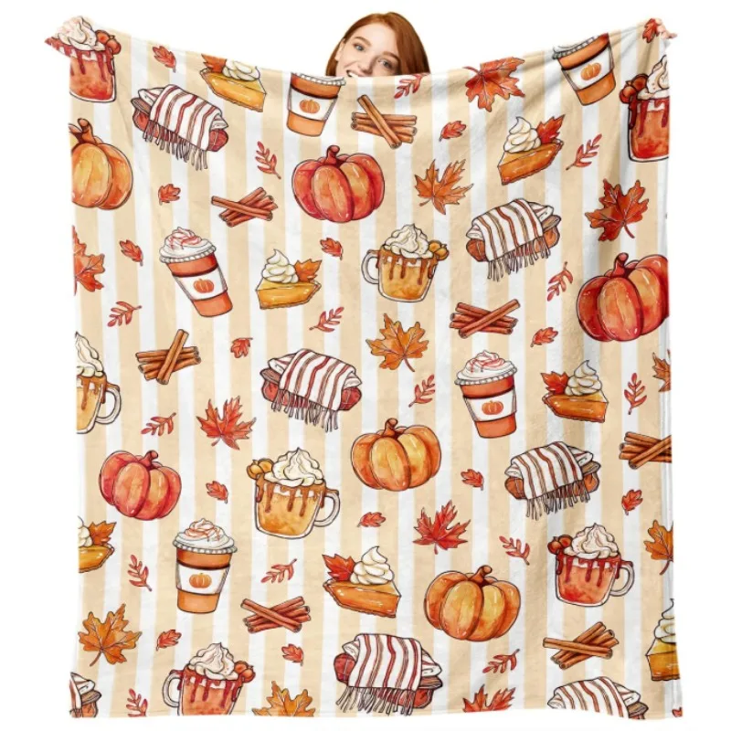 Autumn Pumpkin Dessert Coffee Scarf Flannel Throw Blanket, Autumn Thanksgiving Birthday Gift, Suitable for Bedding Sofa
Autumn Pumpkin Dessert Coffee Scarf Flannel Throw Blanket, Autumn Thanksgiving Birthday Gift, Suitable for Bedding Sofa