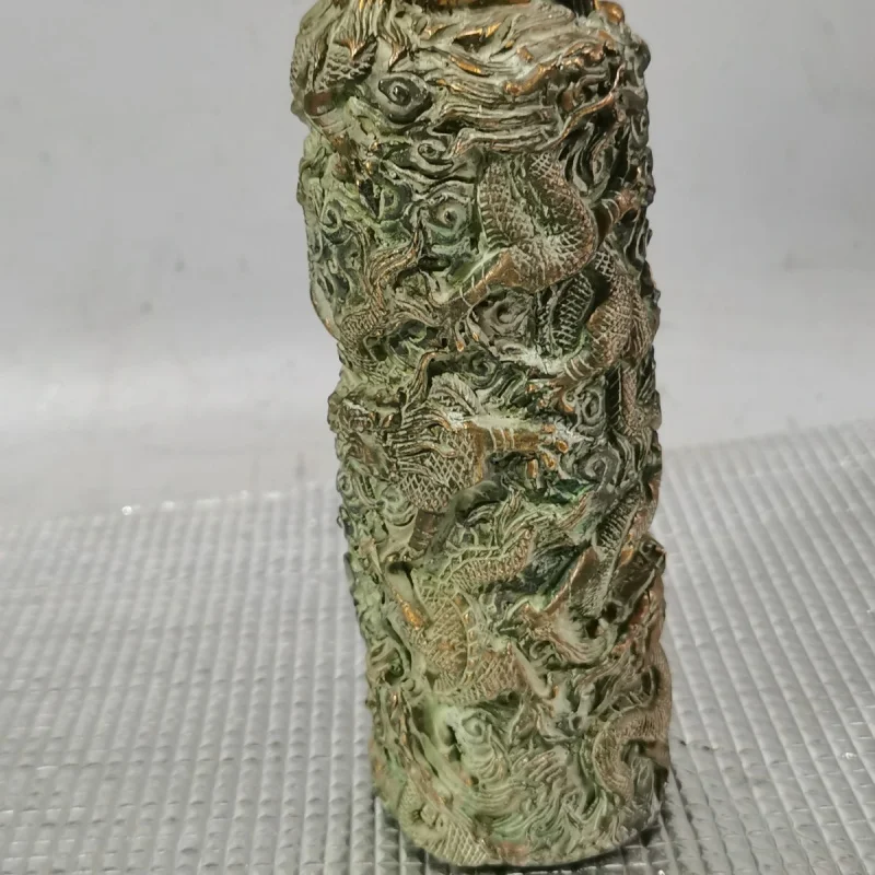 Gilt copper , living room decoration, craft sculpture, carved dragon pillar ornament
Gilt copper , living room decoration, craft sculpture, carved dragon pillar ornament