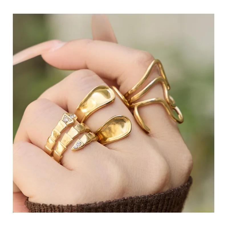 Niche Design Micro-inlaid Zircon Geometric Ring Combination Fashion Light Luxury Simple Stainless Steel Jewelry Tide
Niche Design Micro-inlaid Zircon Geometric Ring Combination Fashion Light Luxury Simple Stainless Steel Jewelry Tide