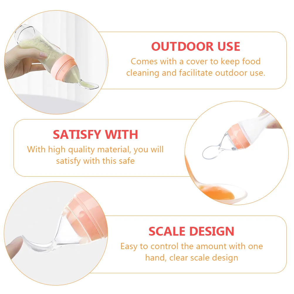 Squeeze Rice Cereal Bottle 120 Ml Silicone Feeder Spoon Infant Flour Gel Baby Feeding Cup Portable Safe Design
Squeeze Rice Cereal Bottle 120 Ml Silicone Feeder Spoon Infant Flour Gel Baby Feeding Cup Portable Safe Design