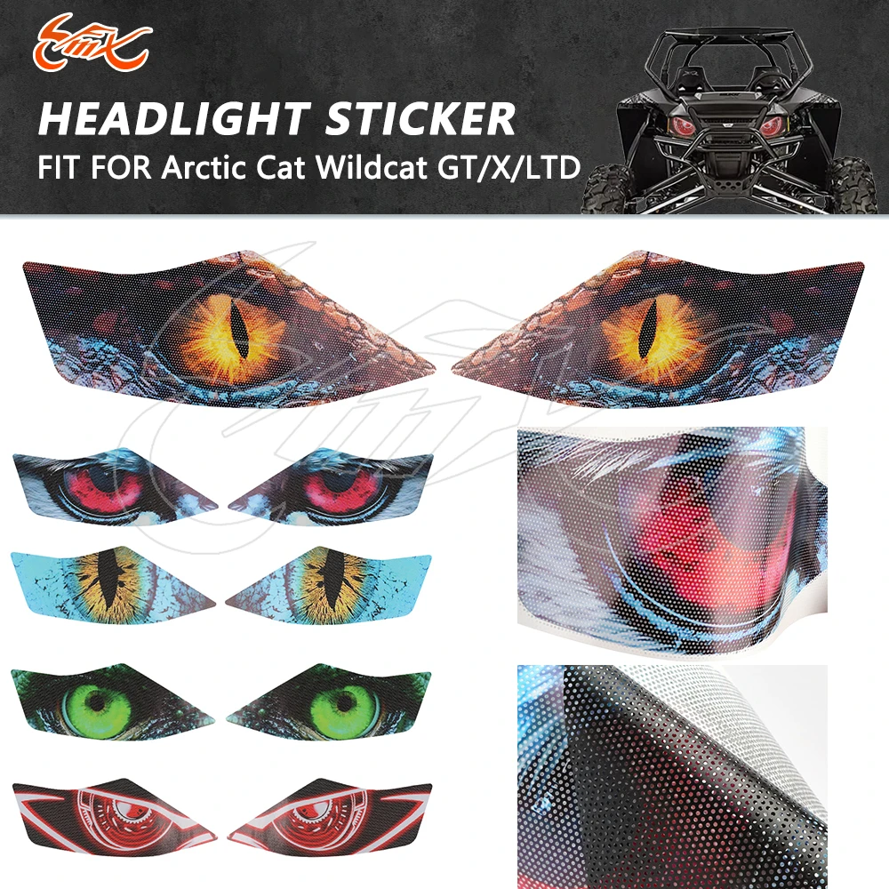 Мотоциклетная фара, декоративный передний обтекатель, наклейка для защиты глаз для UTV Arctic Cat Wildcat 4/4X X1000/1000 4X4 LTD EPS 
Мотоциклетная фара, декоративный передний обтекатель, наклейка для защиты глаз для UTV Arctic Cat Wildcat 4/4X X1000/1000 4X4 LTD EPS