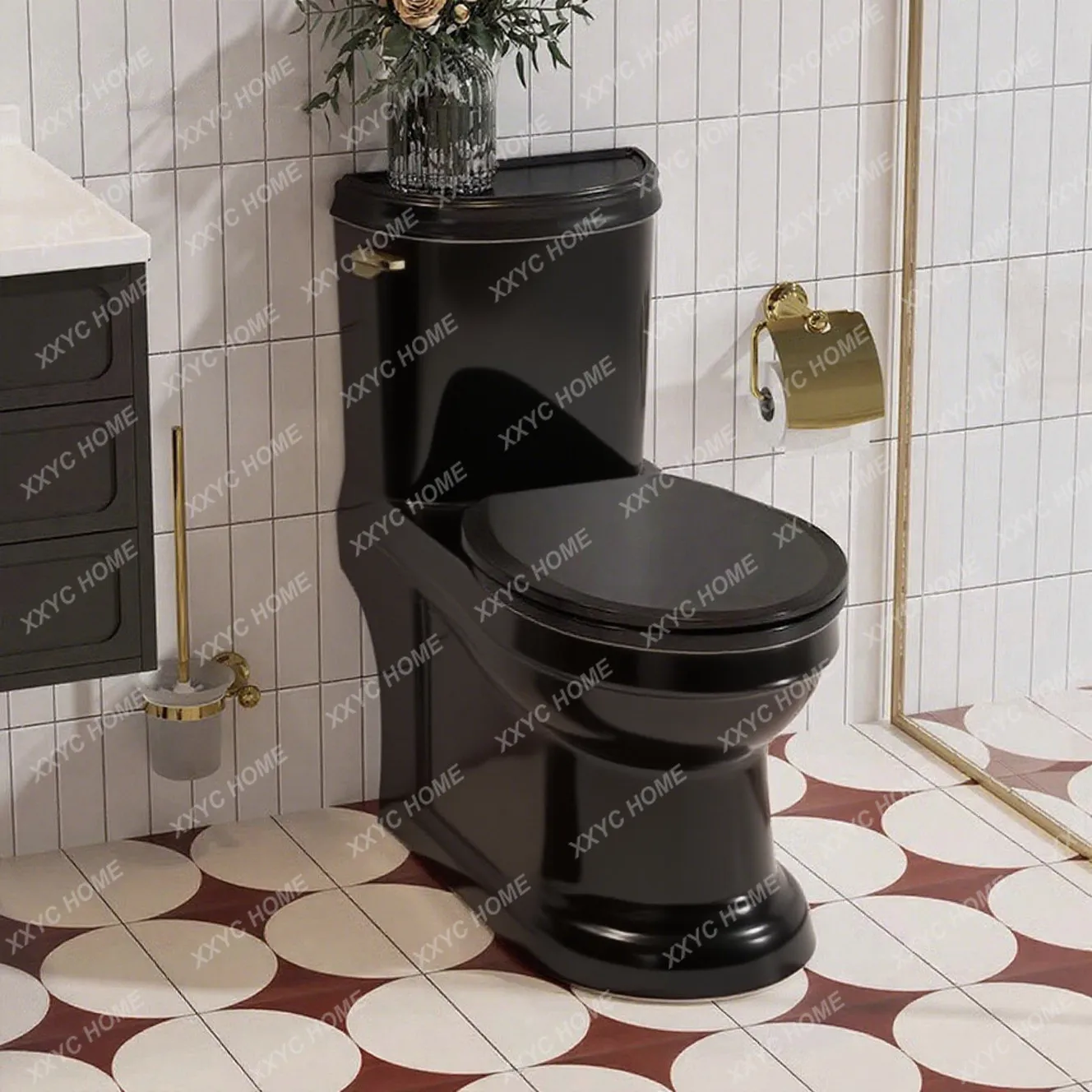 L retro black ordinary toilet siphon creative toilet
L retro black ordinary toilet siphon creative toilet