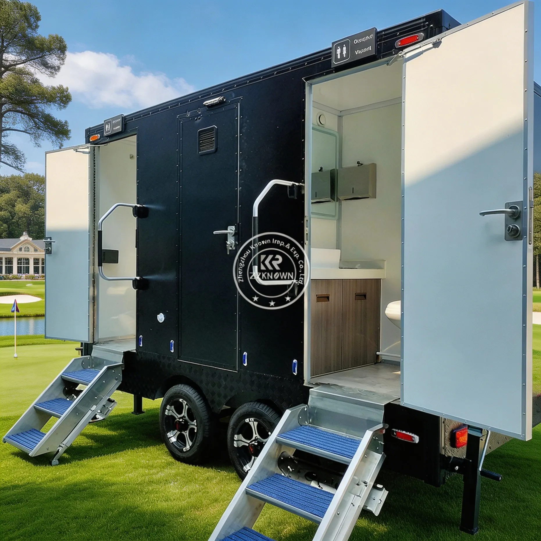 High Quality Vip Luxury Portable Bathroom Trailer Premium Restroom Trailer Outdoor Mobile Toilet Trailer with Multiple Functions
High Quality Vip Luxury Portable Bathroom Trailer Premium Restroom Trailer Outdoor Mobile Toilet Trailer with Multiple Functions