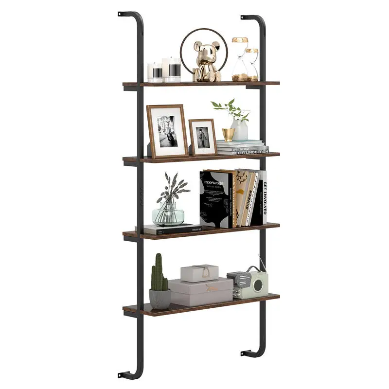 4-Tier Industrial Pipe Shelving with Metal Frame for Living Room Kitchen-Rustic Brown
4-Tier Industrial Pipe Shelving with Metal Frame for Living Room Kitchen-Rustic Brown