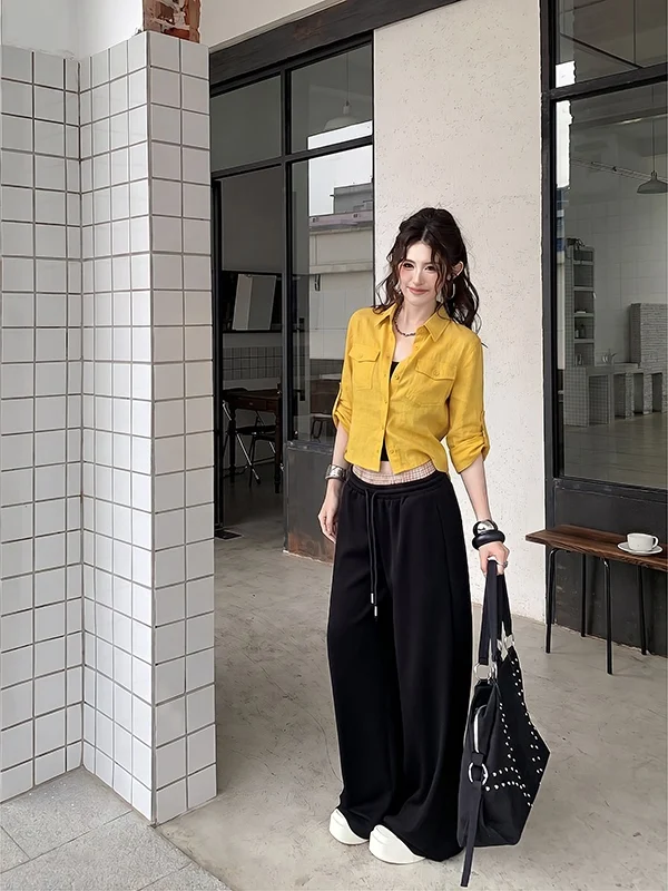 Summer Unique Ginger Yellow Shirt Waist Cinched Short Sleeve Commute Women's Shirt Casual Style Polyester Fiber Collar O...
Summer Unique Ginger Yellow Shirt Waist Cinched Short Sleeve Commute Women's Shirt Casual Style Polyester Fiber Collar O...