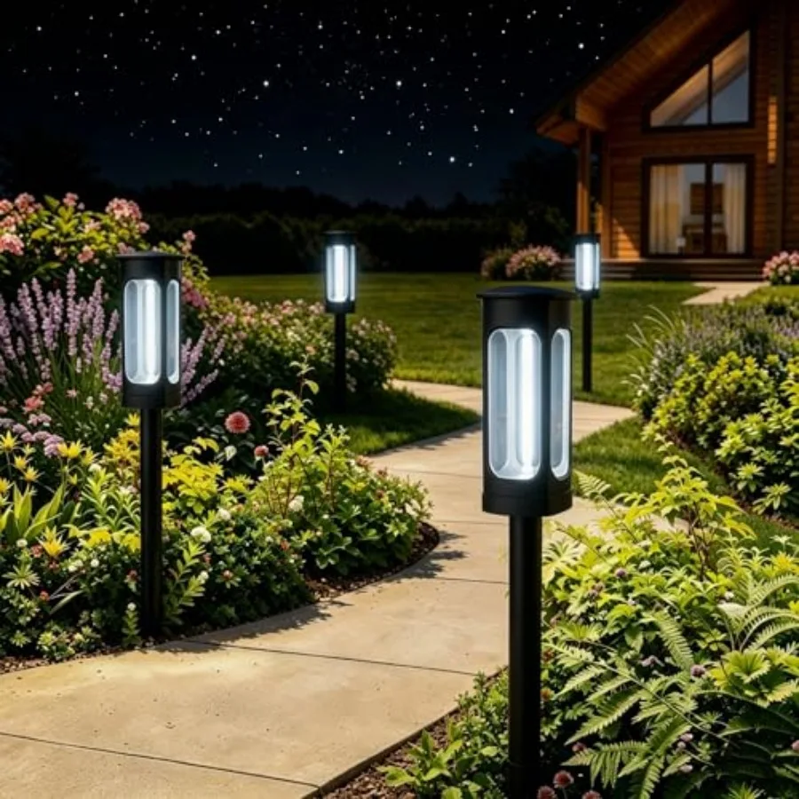 Solar Pathway Lights Outdoor 6 Pack Upgraded Brighter 6 Inch extended filament Solar Garden Lights Waterproof Up to 15 Hrs Ligh
Solar Pathway Lights Outdoor 6 Pack Upgraded Brighter 6 Inch extended filament Solar Garden Lights Waterproof Up to 15 Hrs Ligh