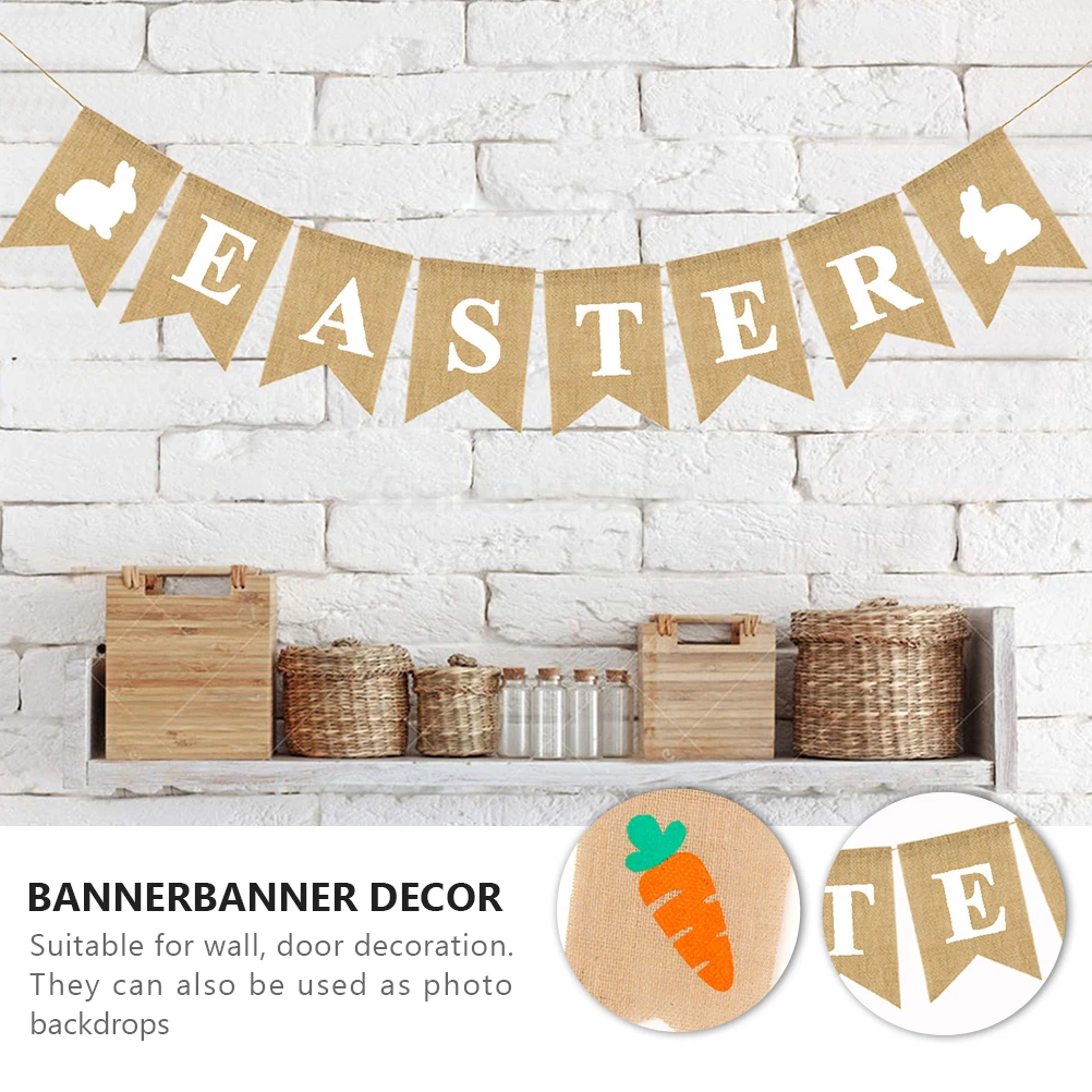 2pcs Easter Linen Bunting Flags Hanging Party Decor Supplies Retro Style Easy Assembly Festive Banner Garland Unbreakable
2pcs Easter Linen Bunting Flags Hanging Party Decor Supplies Retro Style Easy Assembly Festive Banner Garland Unbreakable