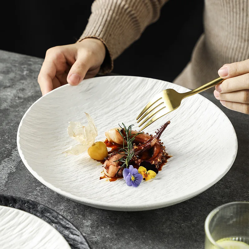 Japanese-style Ceramic Salad Plates, Round White Tableware, Soup Vegetable High-end Restaurant Large Plates Chicken Deep Plates
Japanese-style Ceramic Salad Plates, Round White Tableware, Soup Vegetable High-end Restaurant Large Plates Chicken Deep Plates