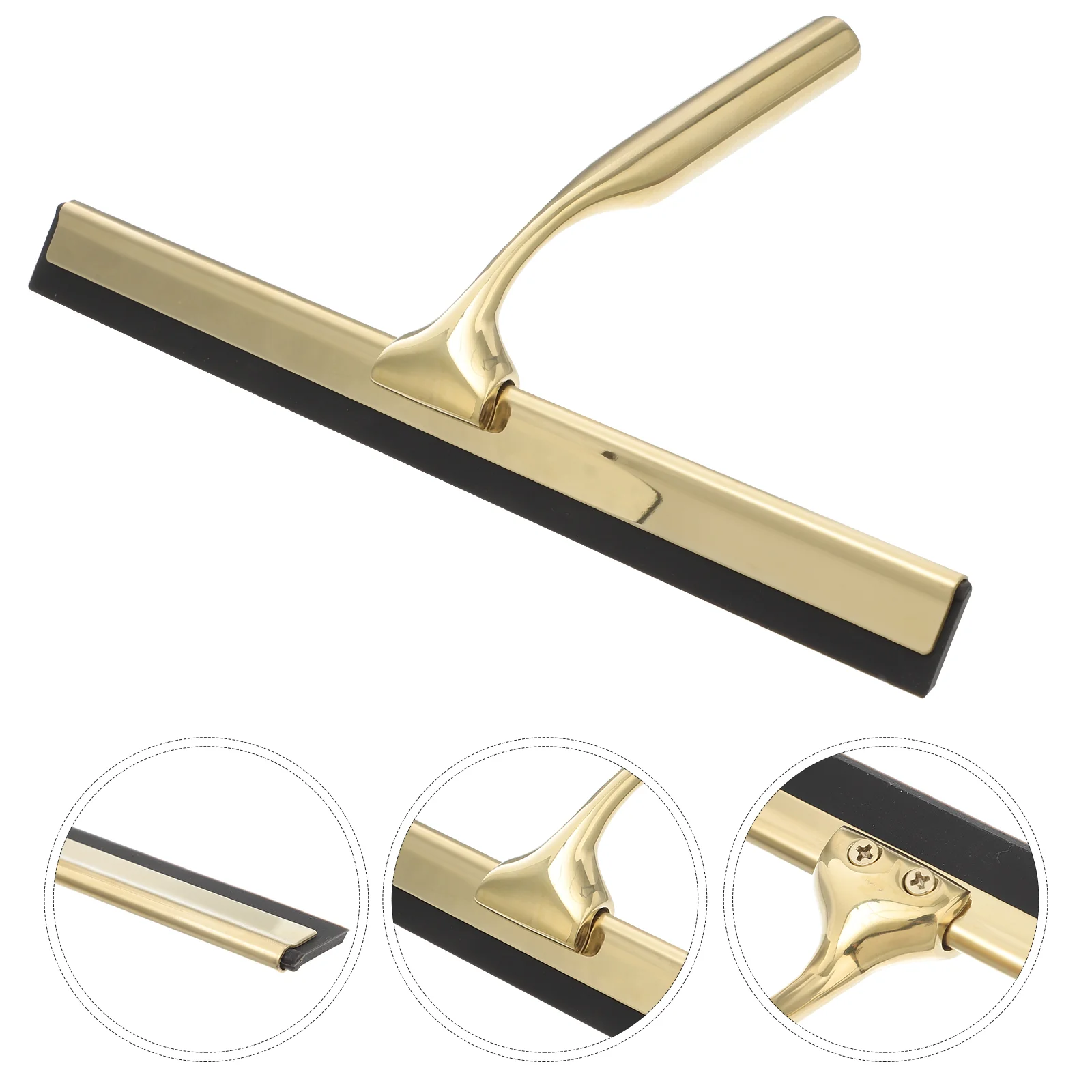 Shower Squeegee Deluxe 304 Stainless Steel Wiper Scraper for Bathroom Shower Glass Door Mirror Windows Tiles (Golden)
Shower Squeegee Deluxe 304 Stainless Steel Wiper Scraper for Bathroom Shower Glass Door Mirror Windows Tiles (Golden)