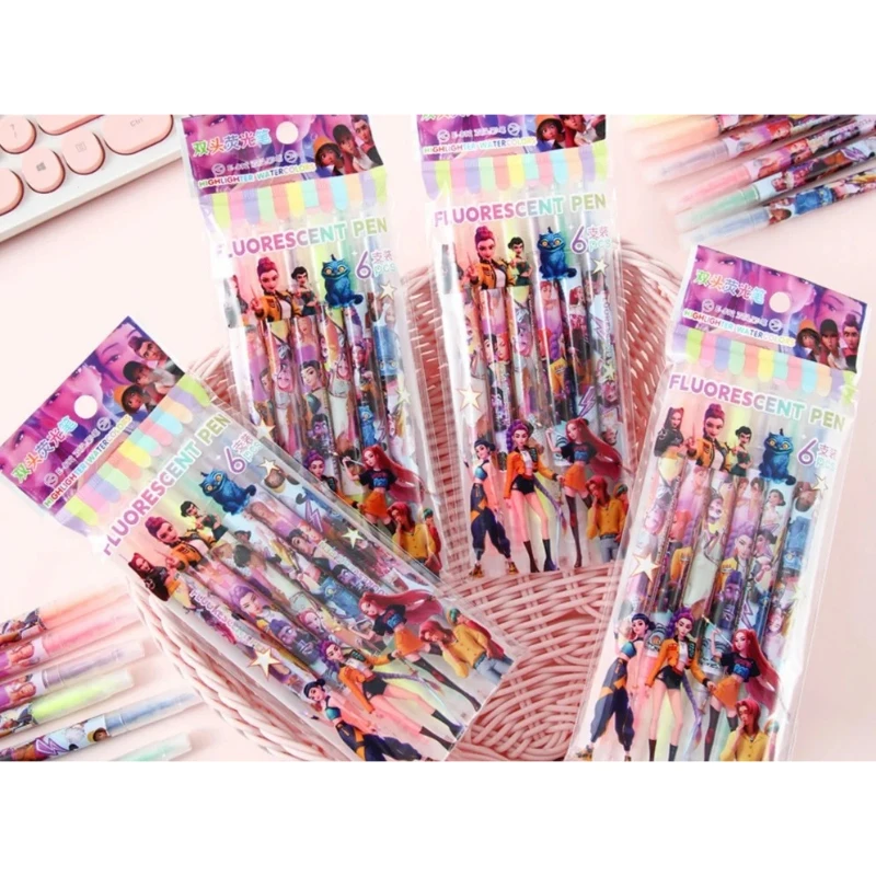Rumi Zoe Mira Fluorescent Pen Cartoon Double Headed Marking Pen High Beauty Student Stationery Gift Fast Delievery
Rumi Zoe Mira Fluorescent Pen Cartoon Double Headed Marking Pen High Beauty Student Stationery Gift Fast Delievery