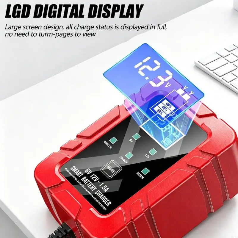 6V 12V 1.5A Automatic Power Supply For Lead Acid Iron Phosphate Storage And Maintenance Batteries In Motorcycles D7YA
6V 12V 1.5A Automatic Power Supply For Lead Acid Iron Phosphate Storage And Maintenance Batteries In Motorcycles D7YA
